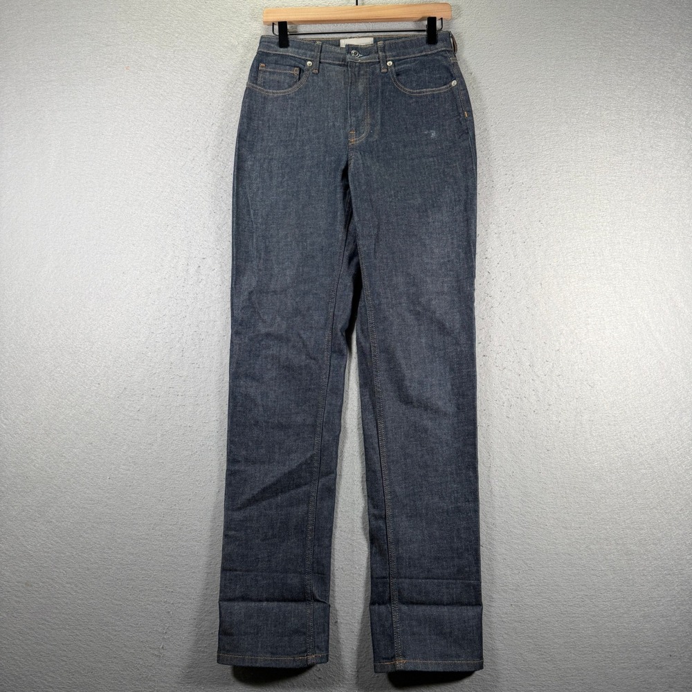 Everlane The‎ High Rise Straight Jean Dark Wash Blue Womens Size 28 x 34